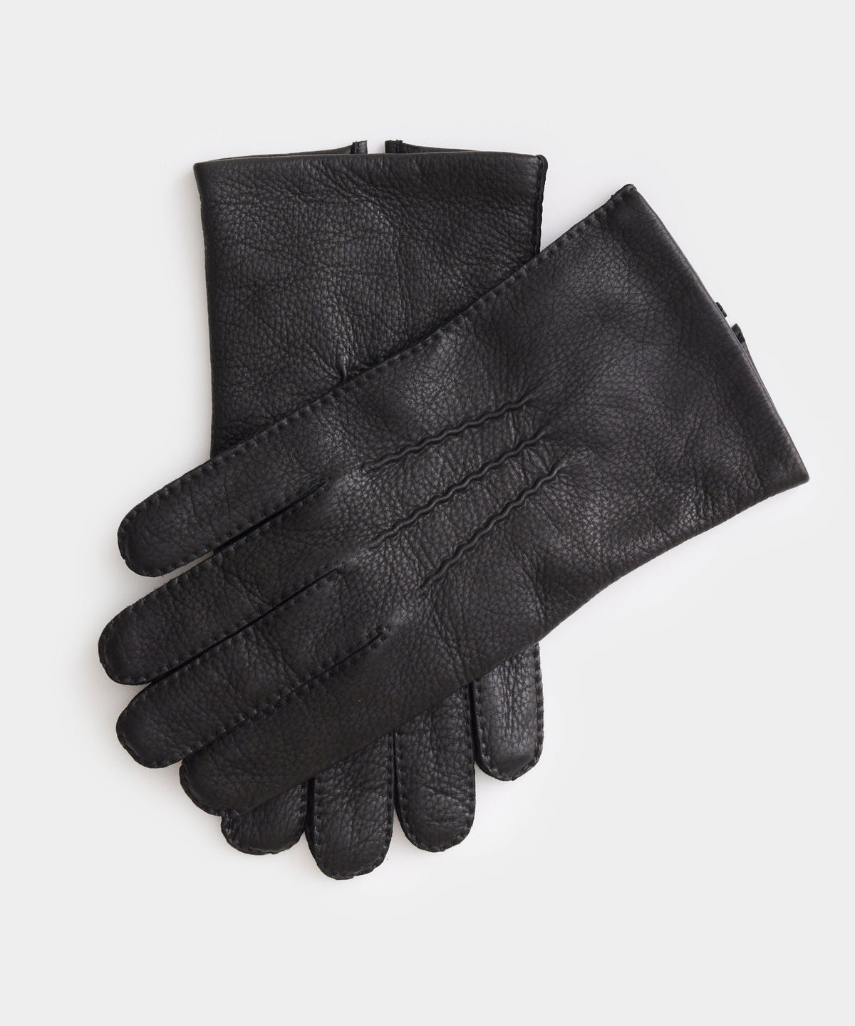 Todd Snyder Dents Cambridge Cashmere Lined Deerskin Gloves - Black
