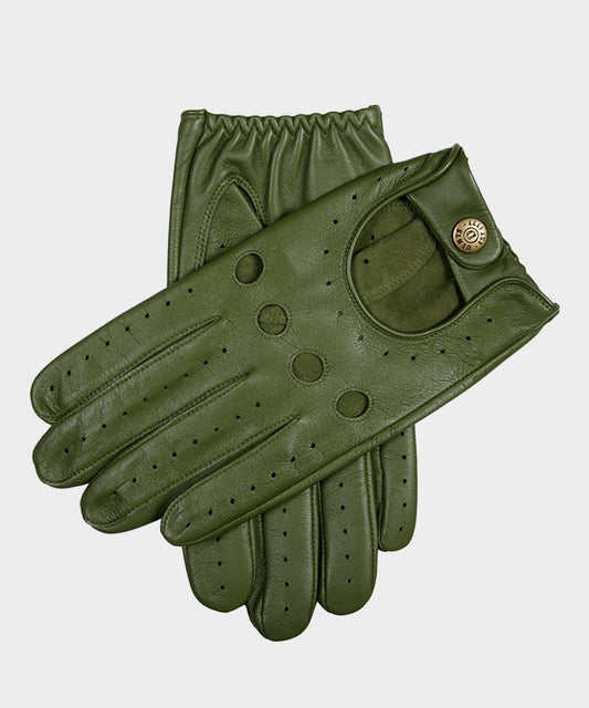 Todd Snyder Dents Delta Leather Driving Glove - Green
