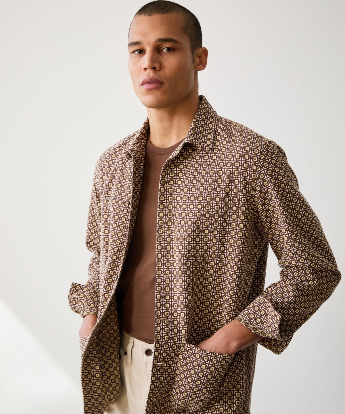 Todd Snyder Dobby Chore Shirt - Brown