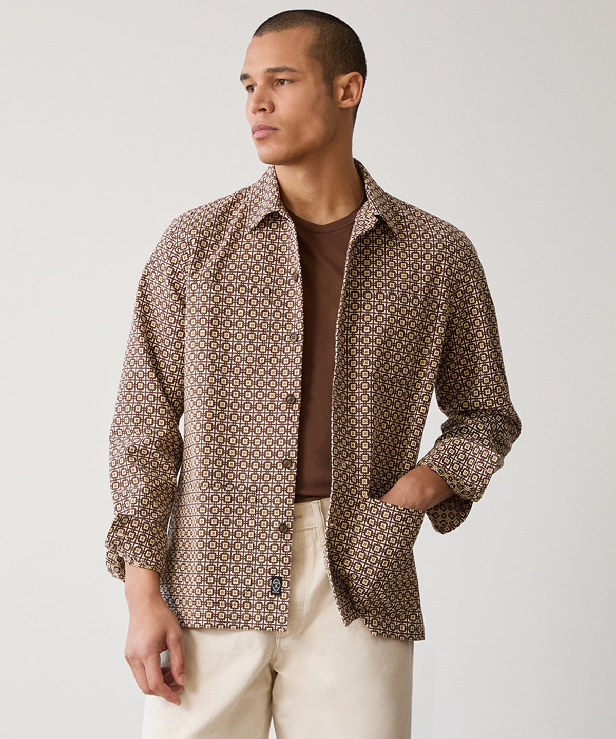 Todd Snyder Dobby Chore Shirt - Brown