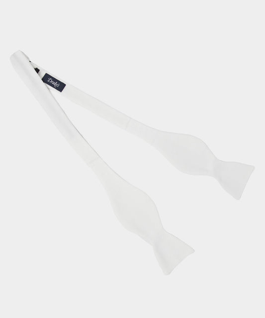 Todd Snyder Drake's Classic Satin Bowtie - White