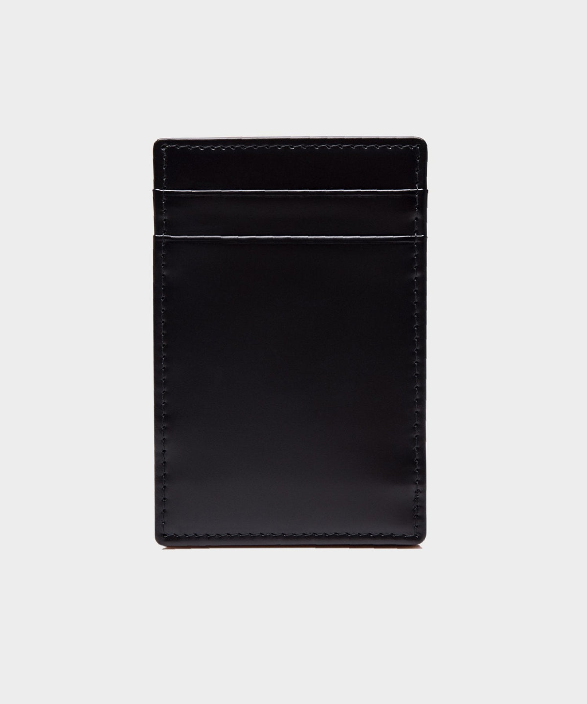 Todd Snyder Ettinger Bridle Hide Magic Card Wallet - Black