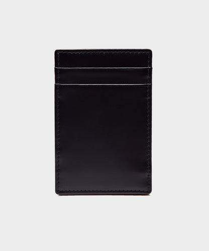 Todd Snyder Ettinger Bridle Hide Magic Card Wallet - Black