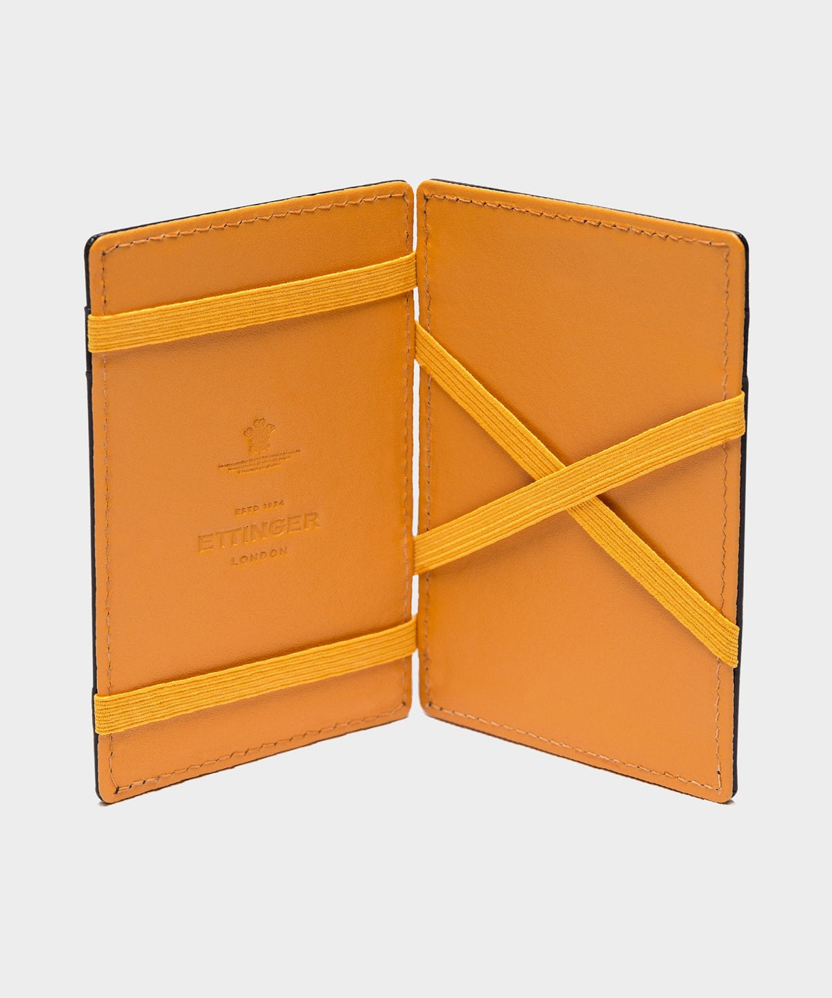 Todd Snyder Ettinger Bridle Hide Magic Card Wallet - Black