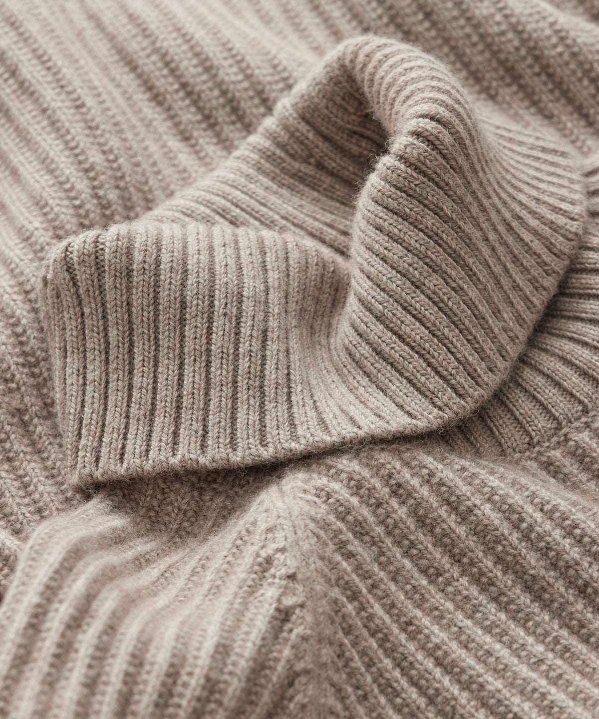 Todd Snyder Fisherman Stitch Ribbed Turtleneck - Desert Beige