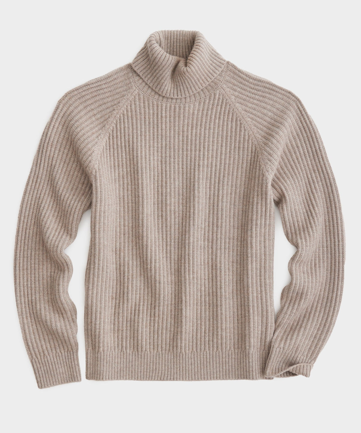 Todd Snyder Fisherman Stitch Ribbed Turtleneck - Desert Beige
