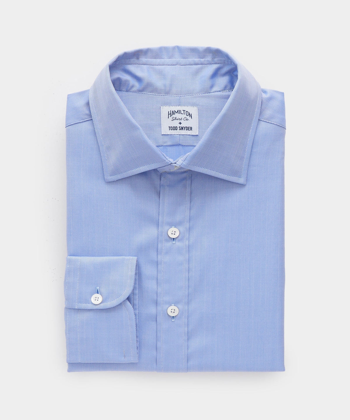 Todd Snyder Hamilton + Todd Snyder Cotton Oxford Spread Collar Dress Shirt - Blue