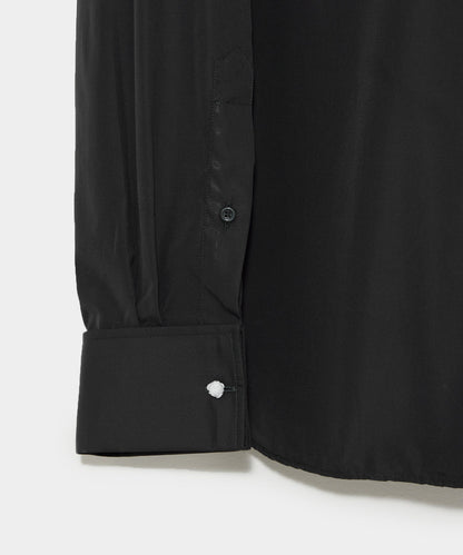 Todd Snyder Hamilton + Todd Snyder Cotton Pleated Spread Collar Tuxedo Shirt - Black
