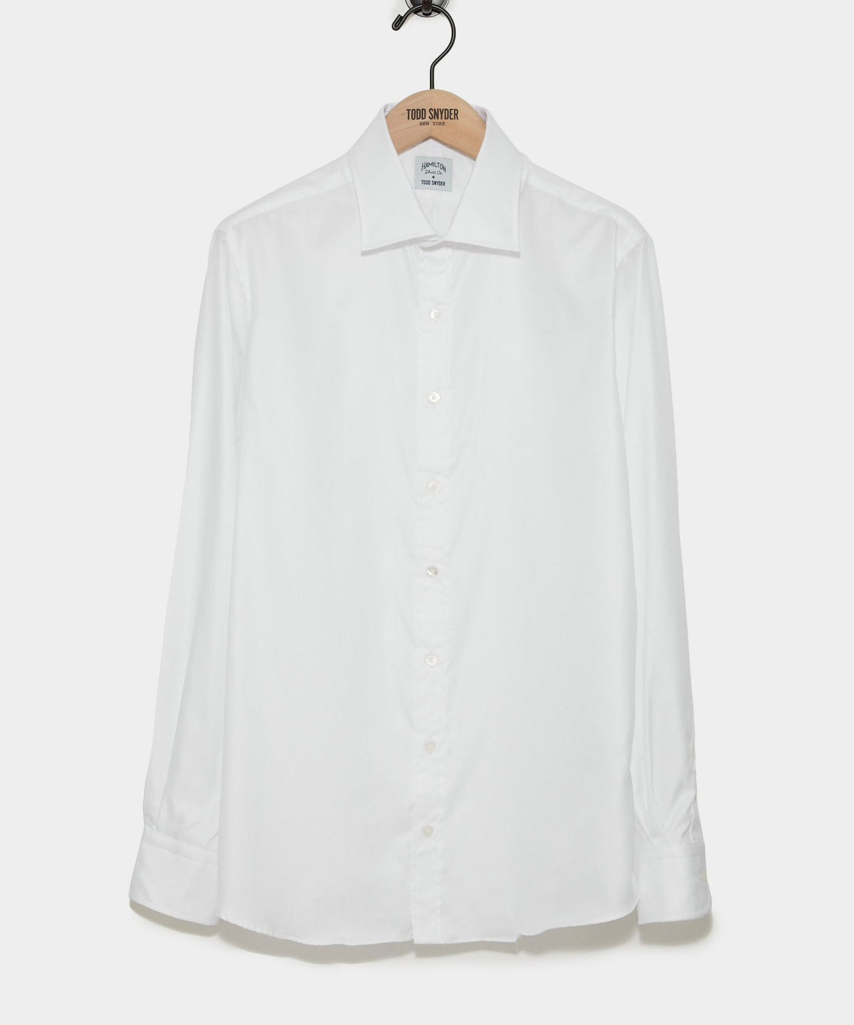 Todd Snyder Hamilton + Todd Snyder Cotton Oxford Spread Collar Dress Shirt - White