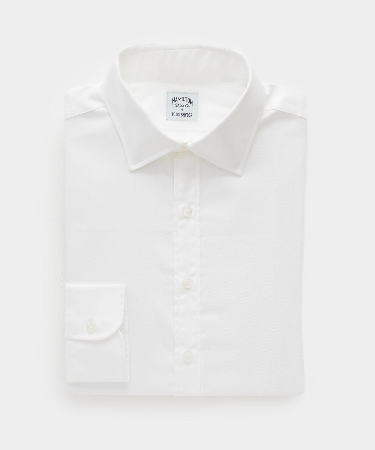 Todd Snyder Hamilton + Todd Snyder Cotton Oxford Spread Collar Dress Shirt - White