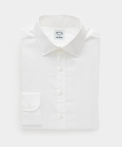 Todd Snyder Hamilton + Todd Snyder Cotton Oxford Spread Collar Dress Shirt - White