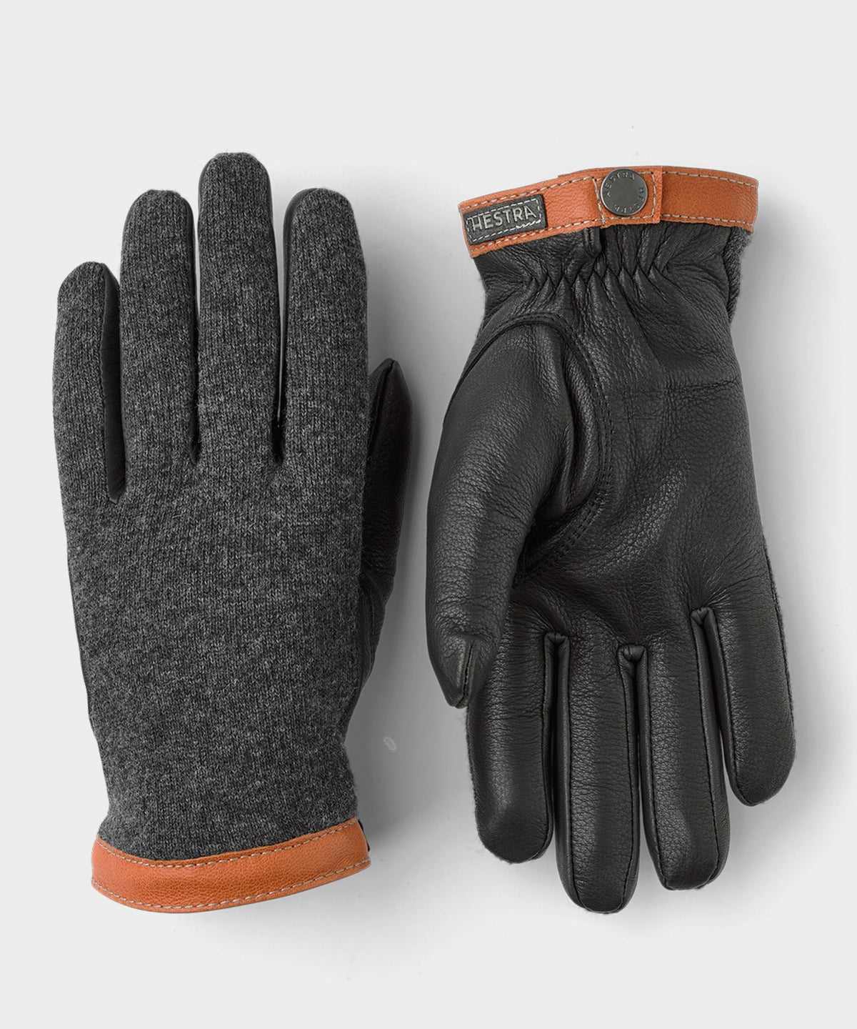 Todd Snyder Hestra Deerskin Wool Tricot Glove - Grey