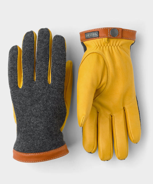 Todd Snyder Hestra Deerskin Wool Tricot Glove - Yellow