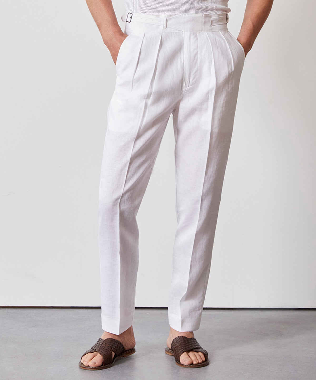 Todd Snyder Irish Linen Gurkha Trouser - White