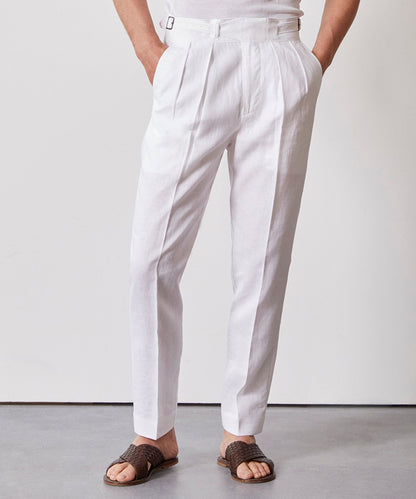Todd Snyder Irish Linen Gurkha Trouser - White