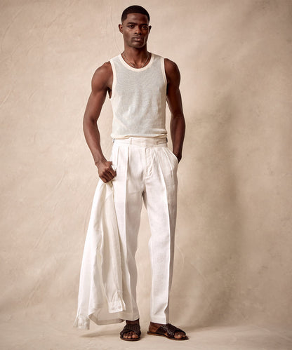 Todd Snyder Irish Linen Gurkha Trouser - White
