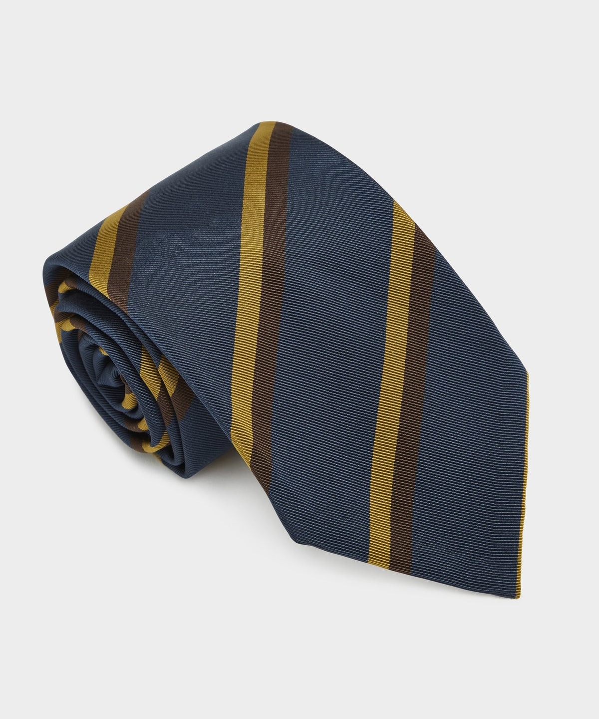Todd Snyder Italian Blue Gold Duo Stripe Tie - Blue