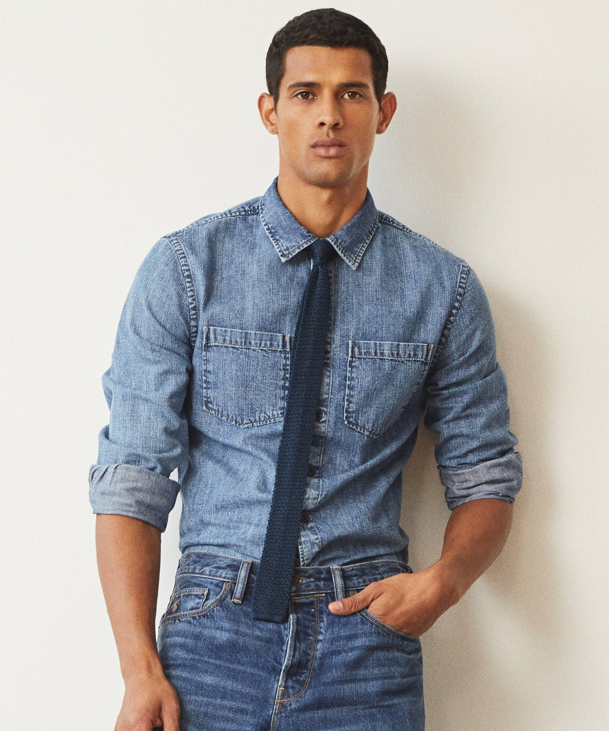Todd Snyder Italian Denim Overshirt - Medium Indigo