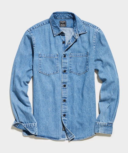 Todd Snyder Italian Denim Overshirt - Medium Indigo