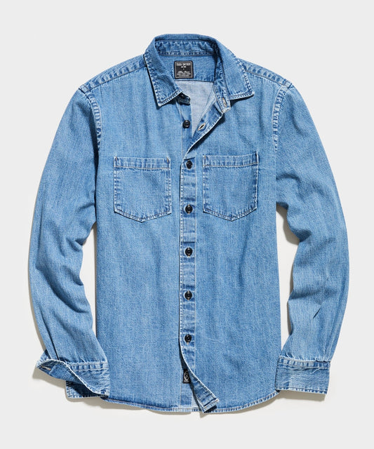 Todd Snyder Italian Denim Overshirt - Medium Indigo