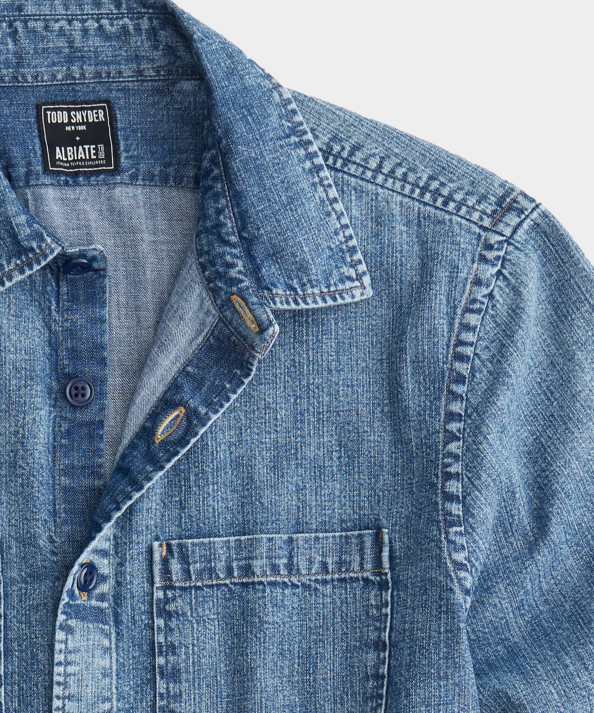 Todd Snyder Italian Denim Overshirt - Medium Indigo