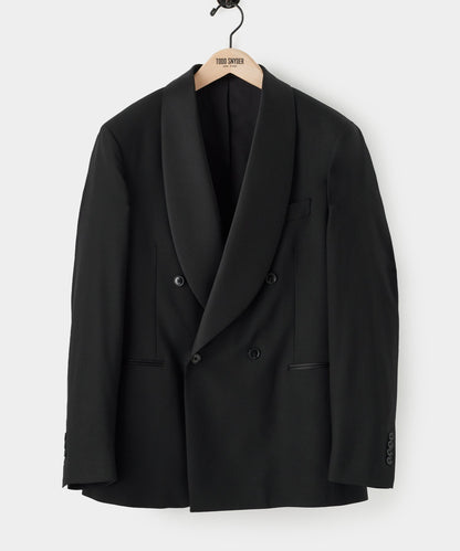 Todd Snyder Italian Wool Double-Breasted Shawl Tuxedo Jacket - Black