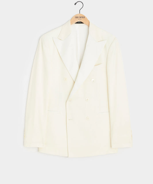 Todd Snyder Italian Wool Double-Breasted Tuxedo Jacket - Ivory