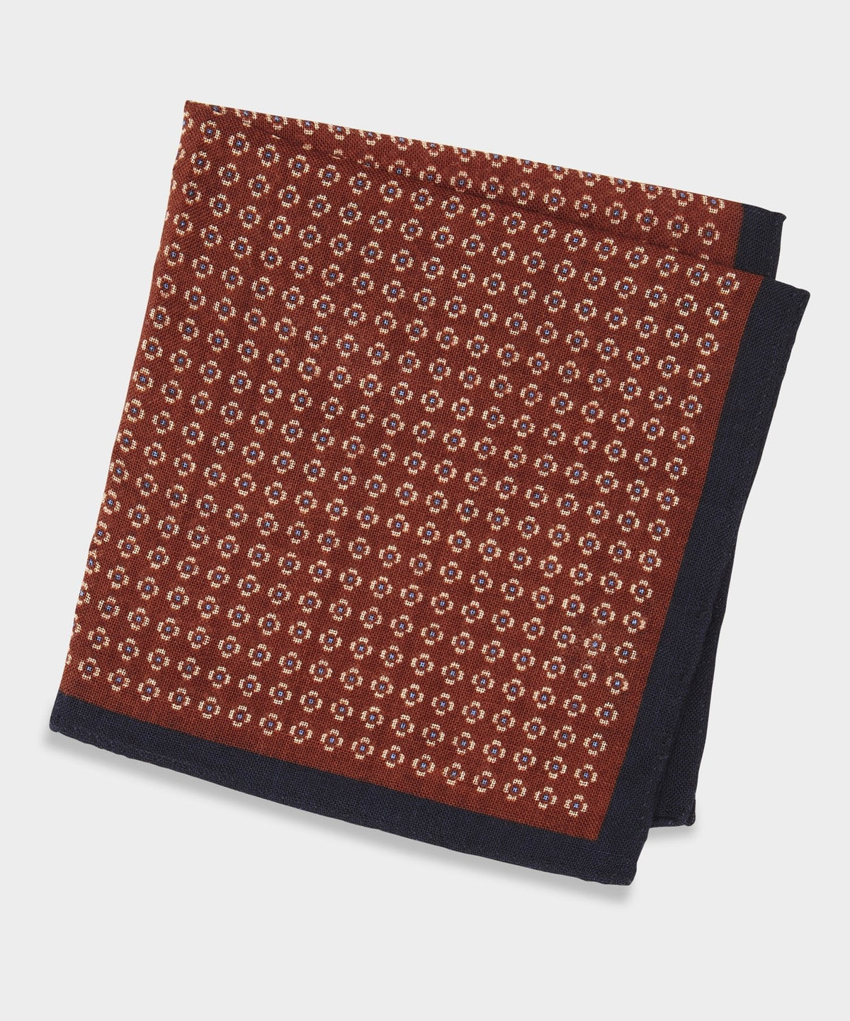 Todd Snyder Italian Foulard Pocket Square - Rust