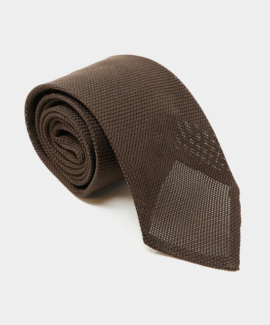 Todd Snyder Italian Grenadine Silk Tie - Dark Brown