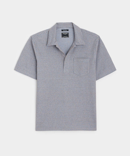 Todd Snyder Jacquard Montauk Polo - Sail Blue