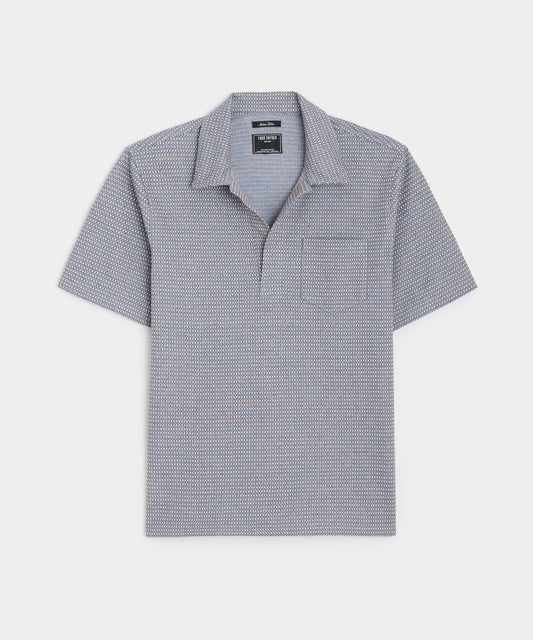 Todd Snyder Jacquard Montauk Polo - Sail Blue