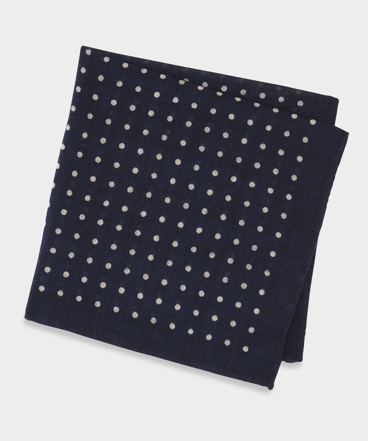 Todd Snyder Italian Polka Dot Pocket Square - Navy