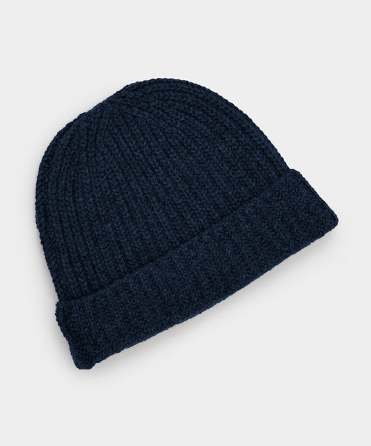 Todd Snyder Italian Recycled Cashmere Beanie - Navy