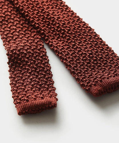Todd Snyder Italian Silk Knit Tie - Burgundy
