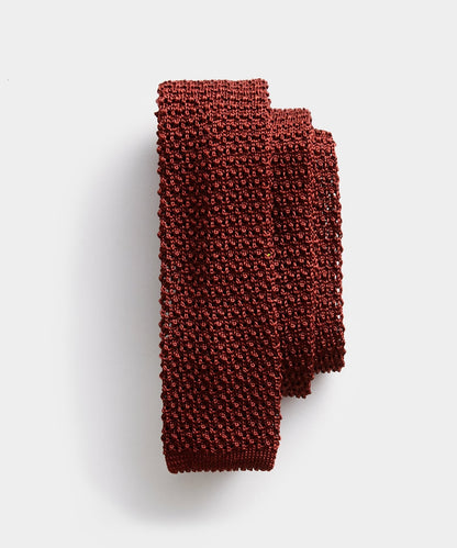 Todd Snyder Italian Silk Knit Tie - Burgundy