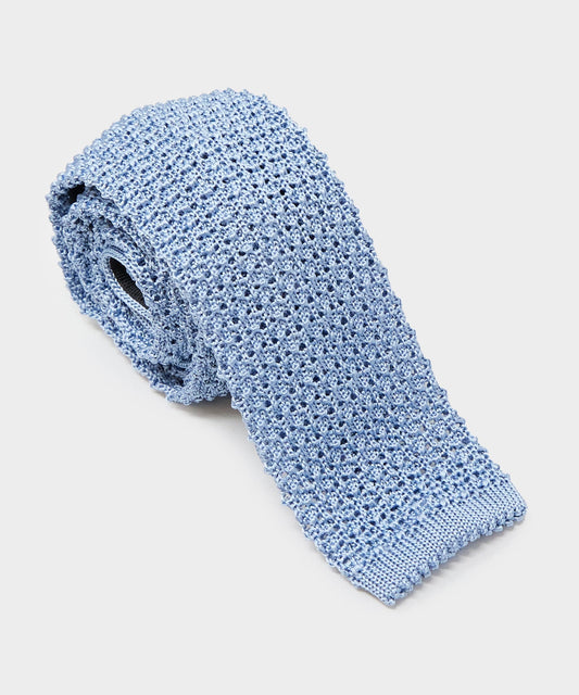 Todd Snyder Italian Silk Knit Tie - Light Blue