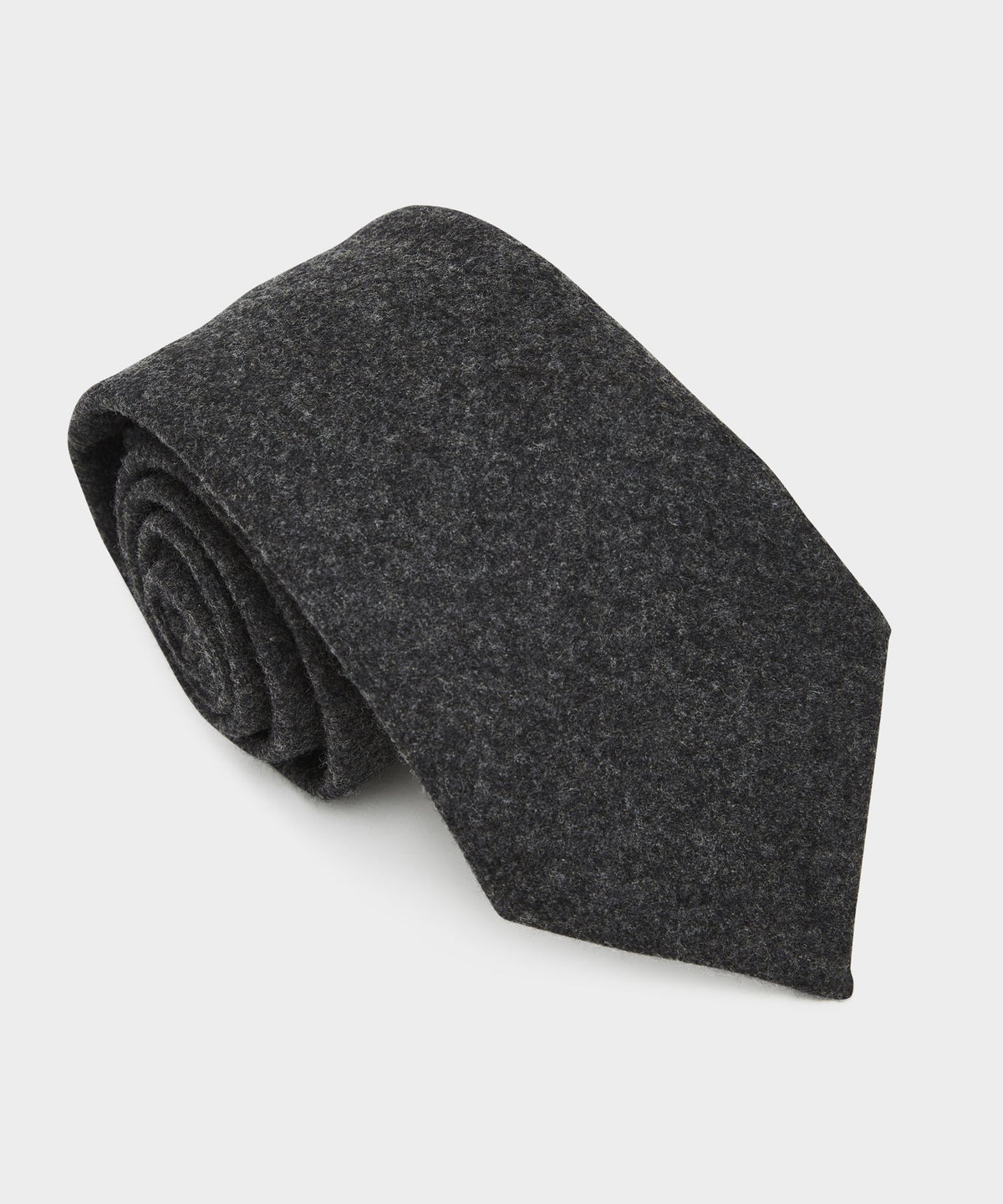 Todd Snyder Italian Wool Flannel Tie - Charcoal