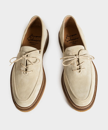 Todd Snyder Jacques Solovière Oliver Laceup Derby Suede Shoe - Beige