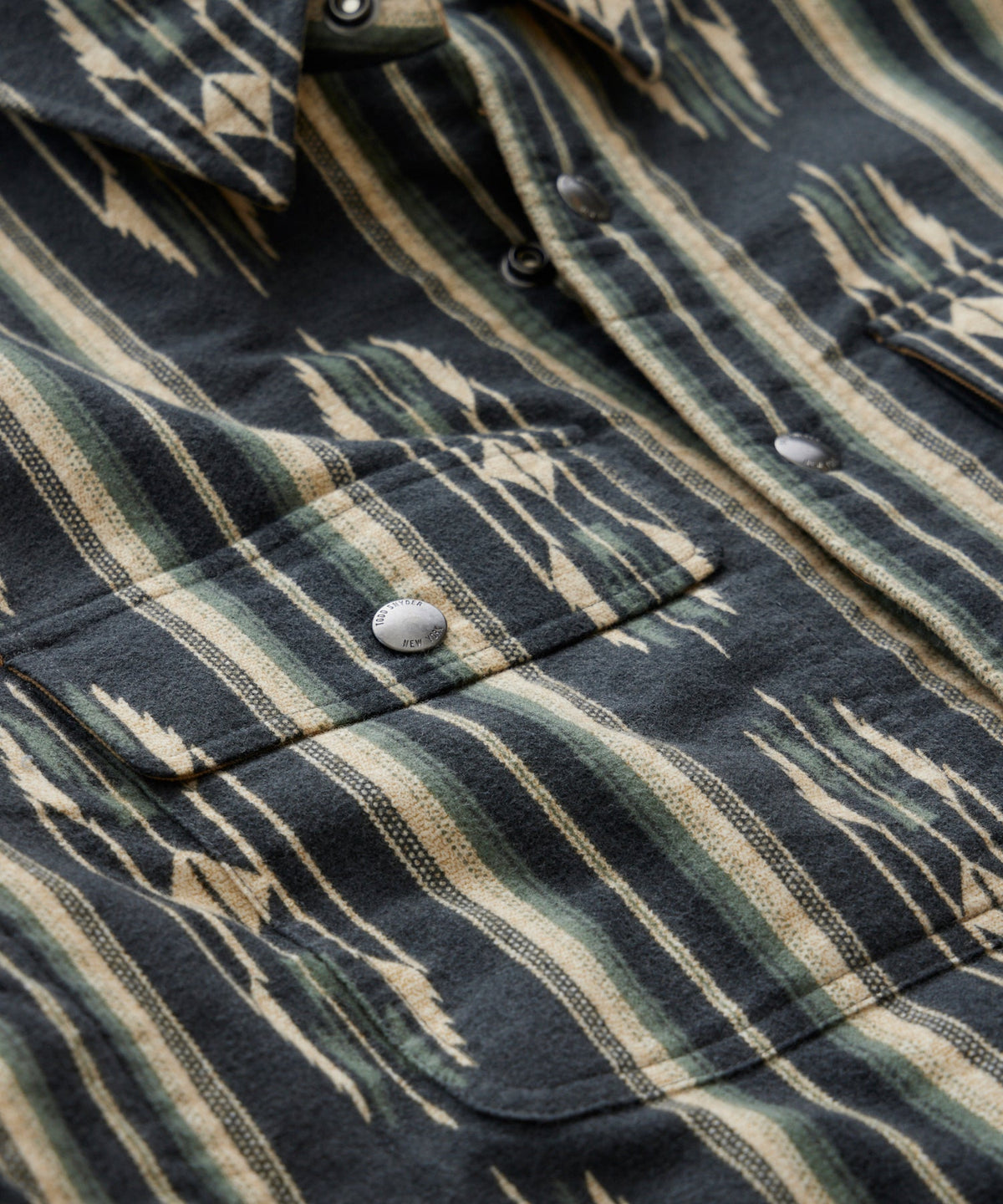 Todd Snyder Japanese Jacquard Basecamp Shirt - Green