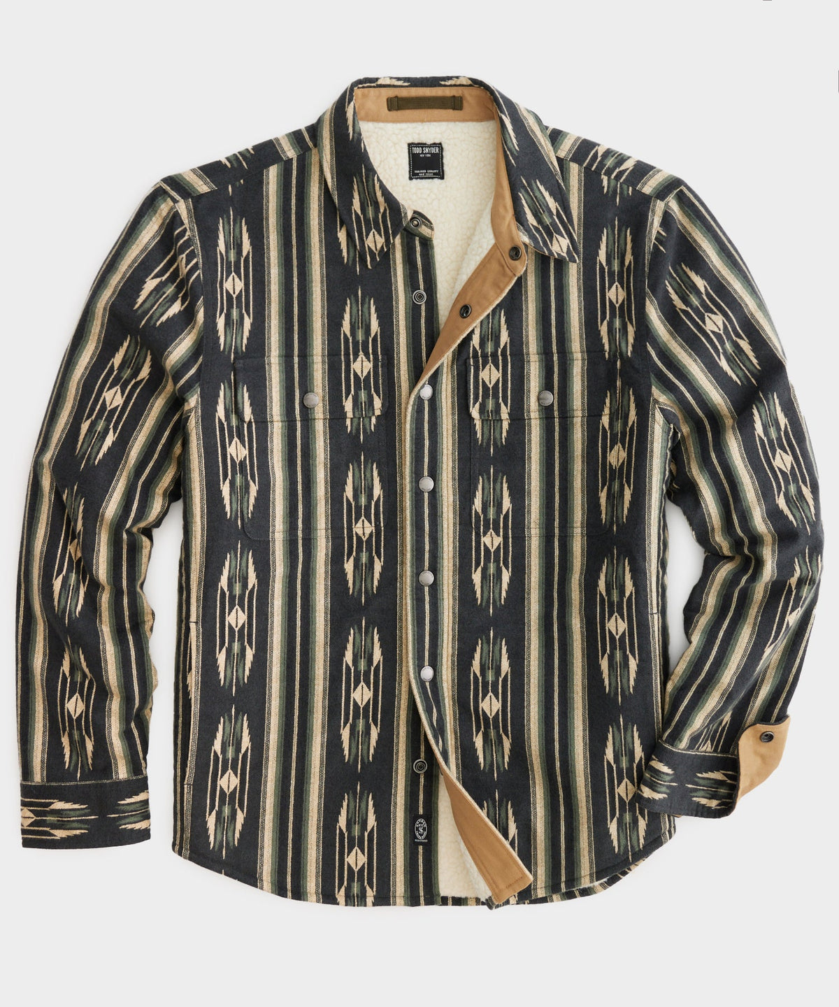 Todd Snyder Japanese Jacquard Basecamp Shirt - Green