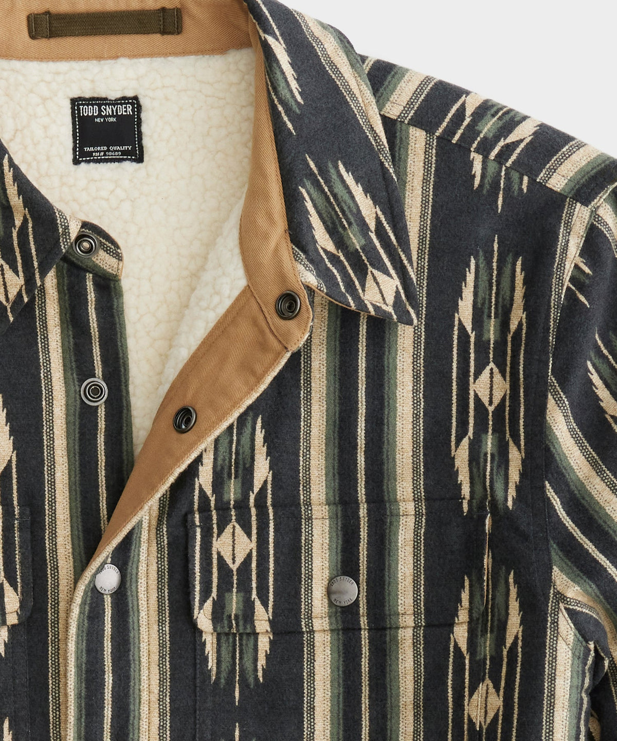 Todd Snyder Japanese Jacquard Basecamp Shirt - Green