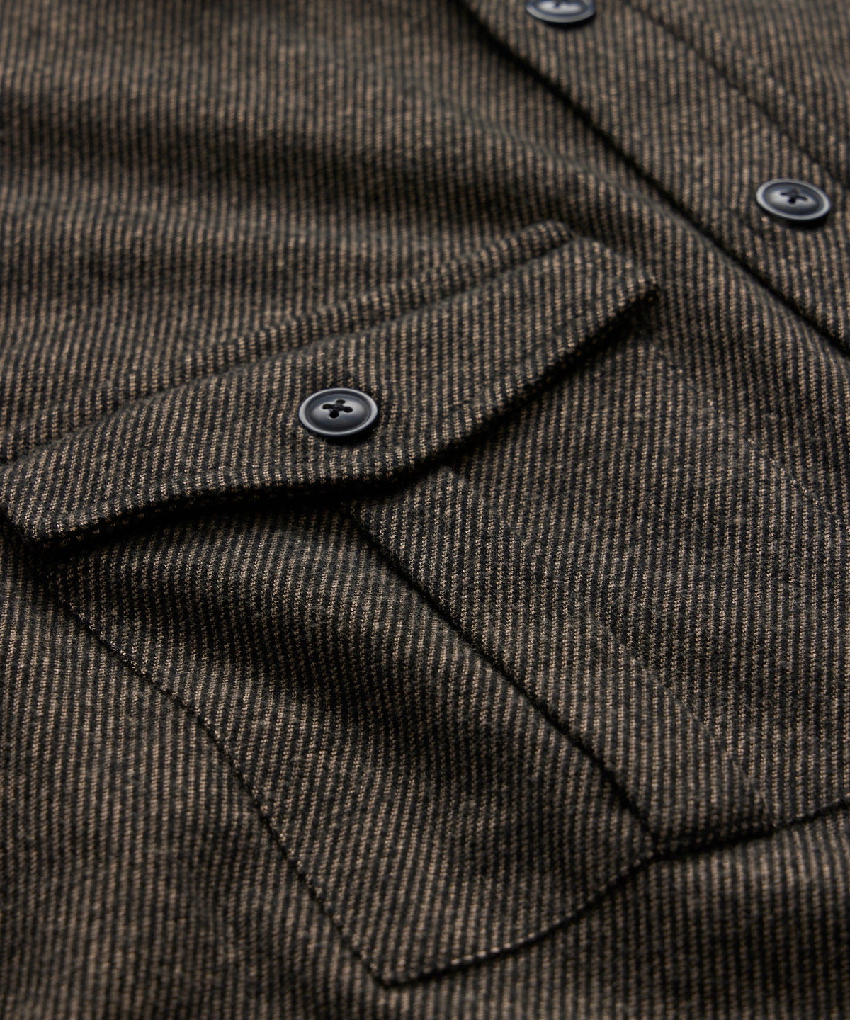 Todd Snyder Knit Twill Utility Shirt - Black