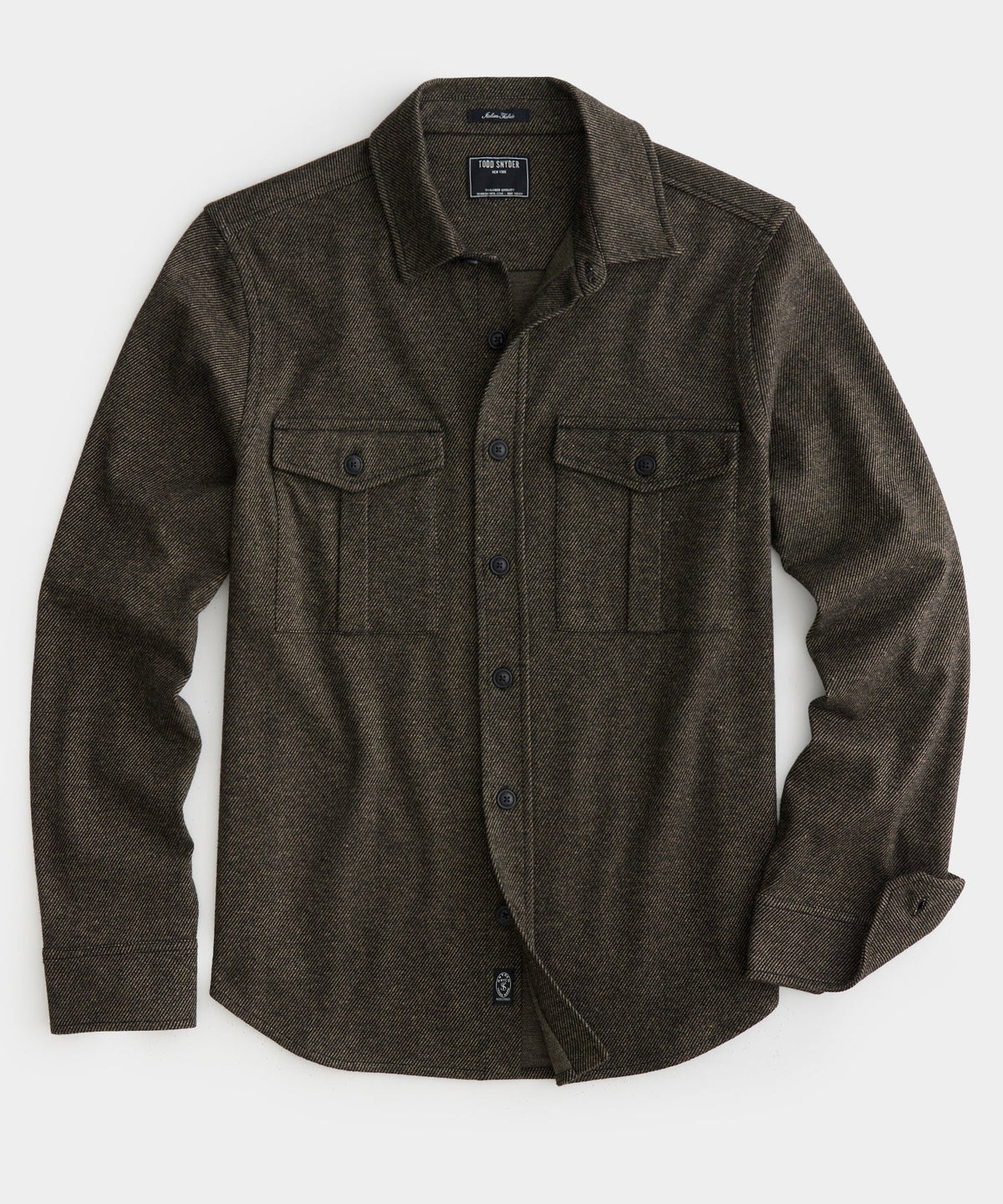 Todd Snyder Knit Twill Utility Shirt - Black