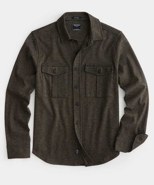 Todd Snyder Knit Twill Utility Shirt - Black