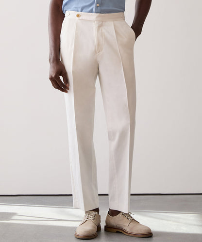 Todd Snyder Lightweight Cotton Side Tab Trouser - White