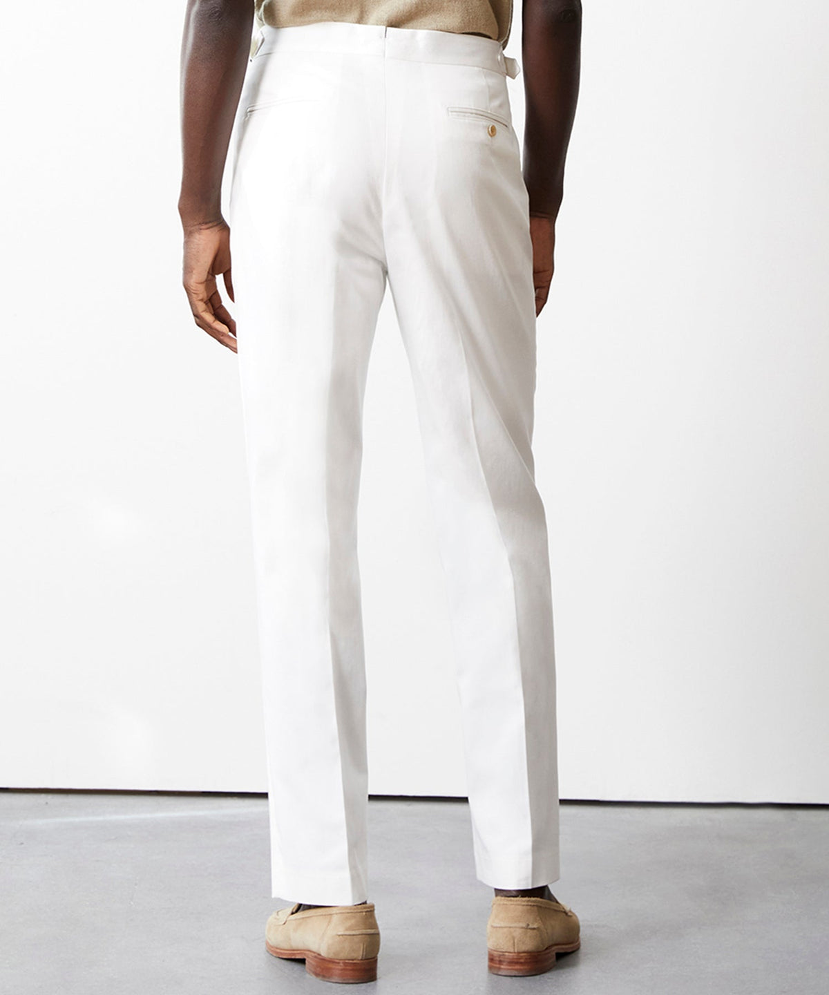 Todd Snyder Lightweight Cotton Side Tab Trouser - White