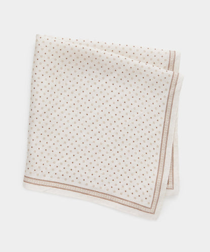 Todd Snyder Linen Geo Neckerchief - White