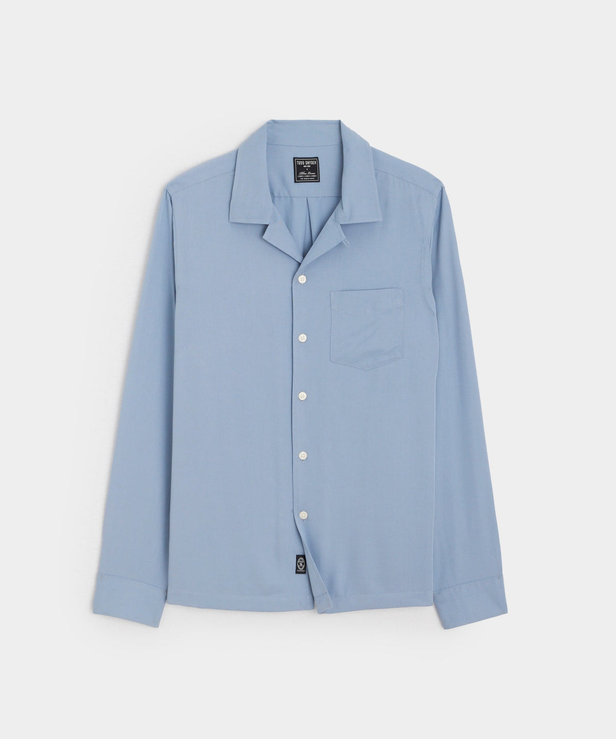 Todd Snyder Slim Fit Rayon Hollywood Shirt - Steel Blue