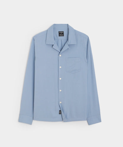 Todd Snyder Slim Fit Rayon Hollywood Shirt - Steel Blue