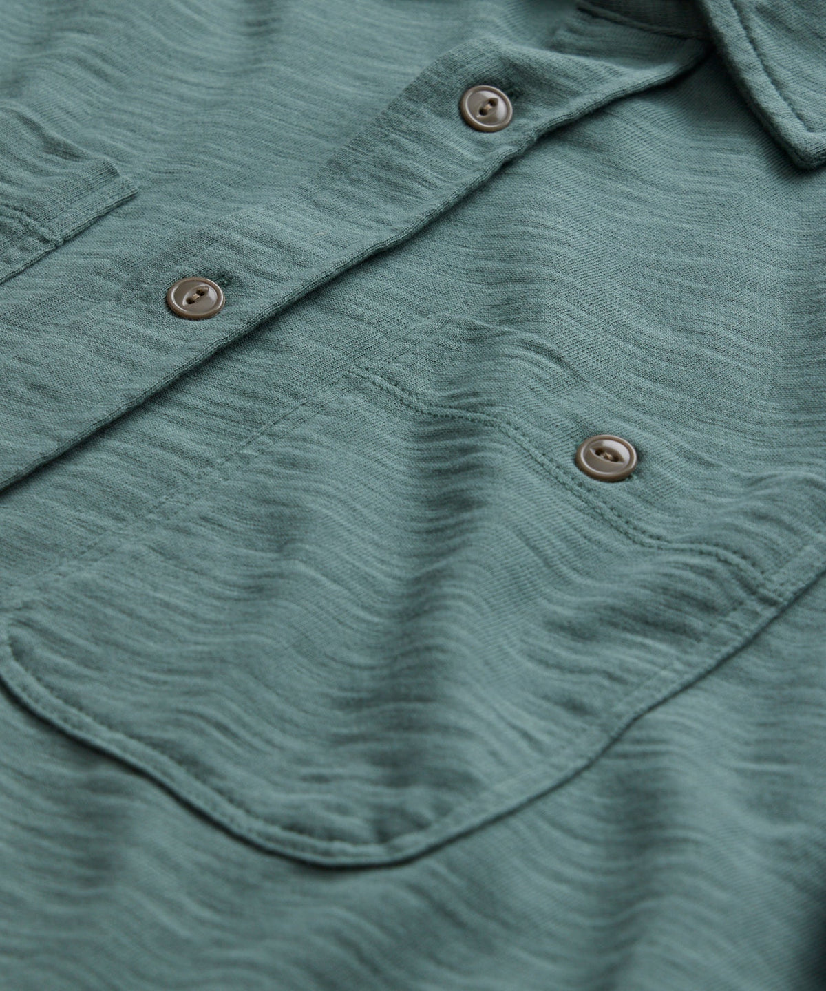 Todd Snyder Long-Sleeve Slub Jersey Camp Shirt - Green Pewter